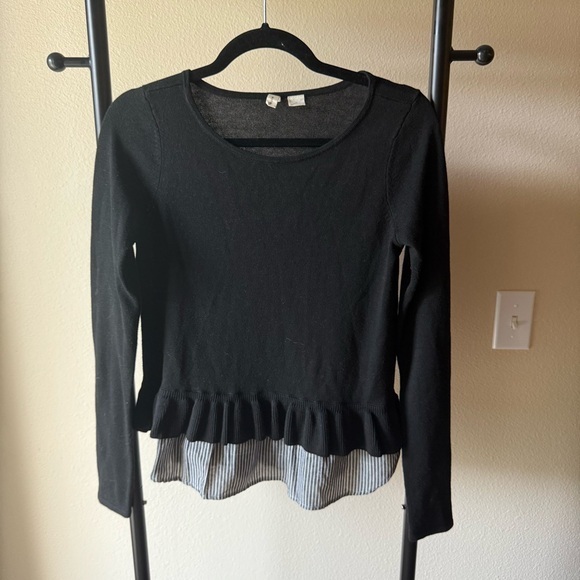 Moth Tops - Moth Black Knit Top